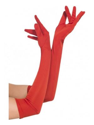 Gloves Red Long 