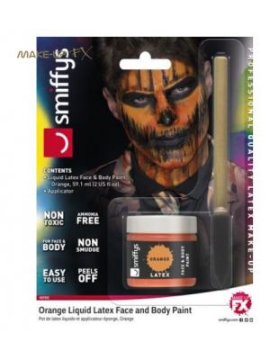 Liquid Latex Pot and Sponge Aplicator Orange 46760