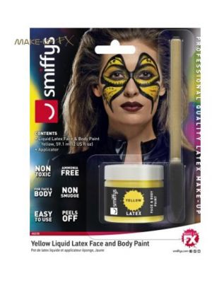 Liquid Latex Pot and Sponge Aplicator Yellow 46239