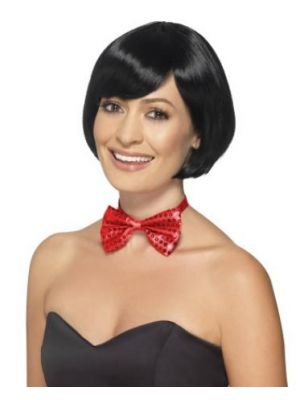 Sequin Bow Tie Red 44709