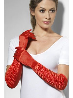 Temptress Gloves Red Long 26345