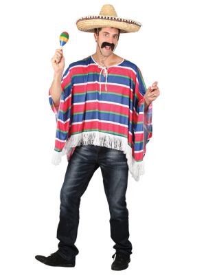Mexican Poncho Bandit Amigo Costume Wicked EM-3171