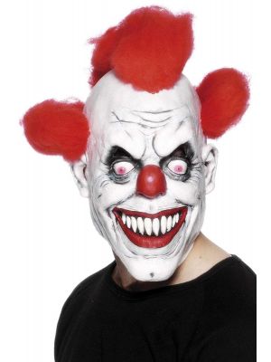 Clown 3/4 Mask with Hair - Adult, One Size 26385