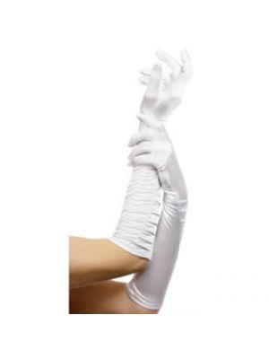 Long White Temptress Gloves