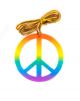 Hippie Rainbow Peace Medallion