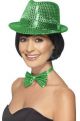 Sequin Trilby Hat Green 44382