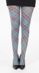 Tartan Printed Tights - Diagonal Green Tartan 5055419608083
