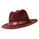 Fedora Brown Velvet Hat