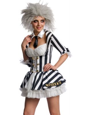 Beetlejuice Women Secret Wishes Costume Fancy Dress 880617