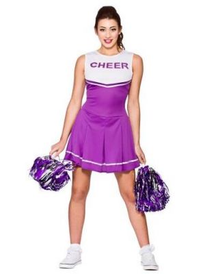 High School Purple Cheerleader Costume  EF-2193