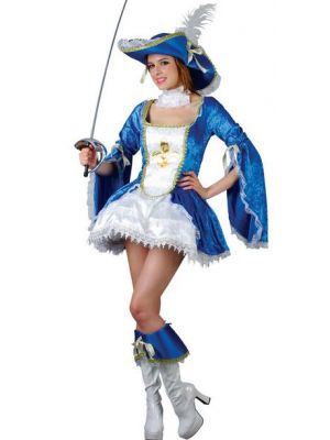 Lady Musketeer Blue Costume  SF-0083