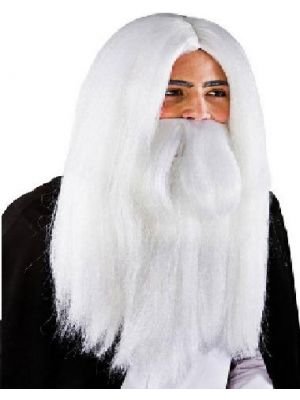 White Wizard Wig and Beard EW-8174