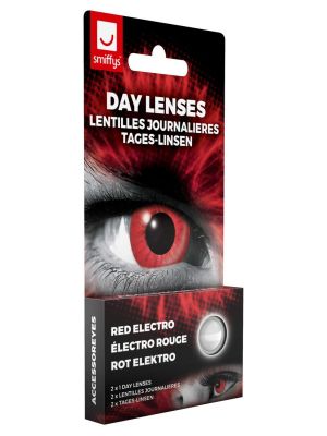 Electro Red Contact Lenses 1 Day