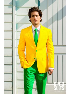 OppoSuits Green and Gold Fancy Dress Suit
